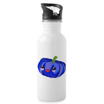 Kürbis-Autismus-Bewusstsein, Halloween - Trinkflasche mit integriertem Trinkhalm - Weiß - Rechts