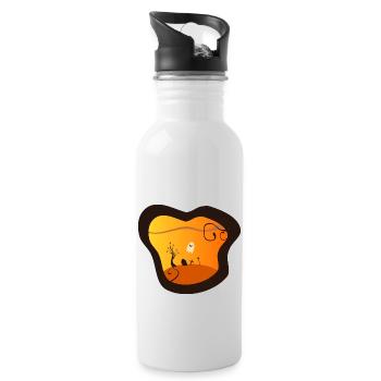 Halloween - Trinkflasche mit integriertem Trinkhalm - Weiß - Rechts