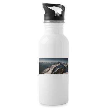 Mountain - Snow-capped peaks - Water bottle with straw - white - Right