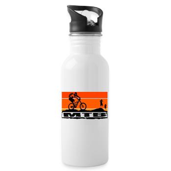 Vélo VTT - Gourde avec paille intégrée - blanc - Droite