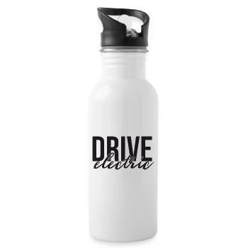 Drive Electric Supercharge - Electric Car Fans - Water bottle with straw - white - Right