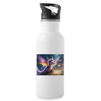 Dragon fée - Gourde avec paille intégrée - blanc - Droite