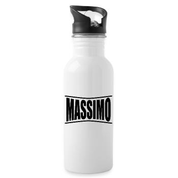 t-shirt Massimo t-shirt idée cadeau - Gourde avec paille intégrée - blanc - Droite