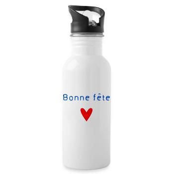 OMA. MUTTERTAG. ALLES GUTE ZUM OMA-TAG. ICH LIEBE DICH - Trinkflasche mit integriertem Trinkhalm - Weiß - Rechts