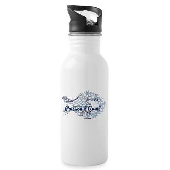 FISH. APRIL FOOL - Water bottle with straw - white - Right