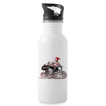 BMX - Trinkflasche mit integriertem Trinkhalm - Weiß - Rechts