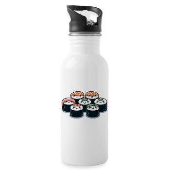 Sushi Squad: The Rollin' Delights - Water bottle with straw - white - Right
