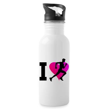 Jogging Femme Jogging Fitness Running Homme - Gourde avec paille intégrée - blanc - Droite