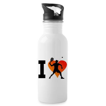 Pickleball Homme Racquetball Racquetball Femme - Gourde avec paille intégrée - blanc - Droite
