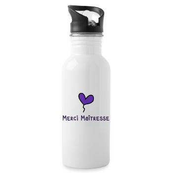 MISTRESS. THANK YOU. THANK YOU MISTRESS - Water bottle with straw - white - Right