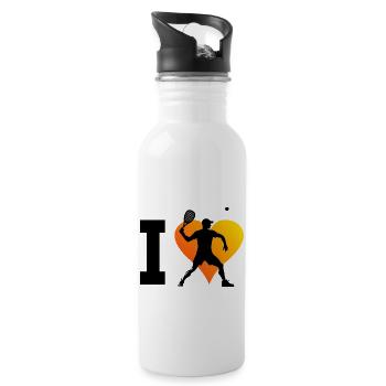 Pickleball Games Women Racquetball Games - Water bottle with straw - white - Right