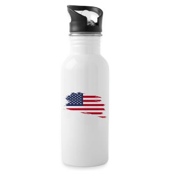 The United States of America - Water bottle with straw - white - Right