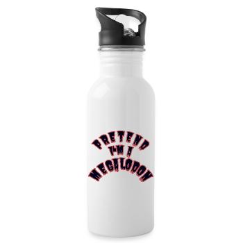 Pretend I'm a Megalodon – Shark Costume - Water bottle with straw - white - Right