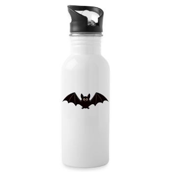 Fledermaus - Trinkflasche mit integriertem Trinkhalm - Weiß - Rechts