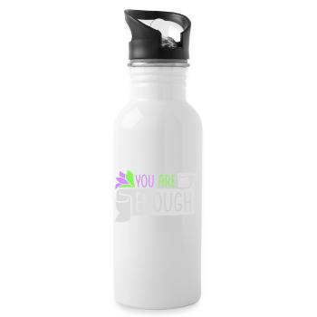 You Are Enough Self Love Motivational Quote - Water bottle with straw - white - Right