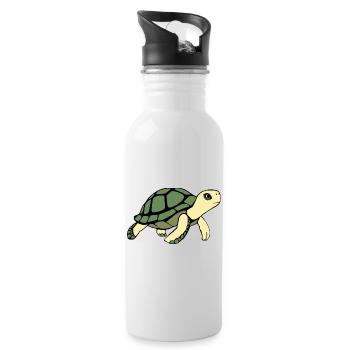 Turtle Turtles - Water bottle with straw - white - Right