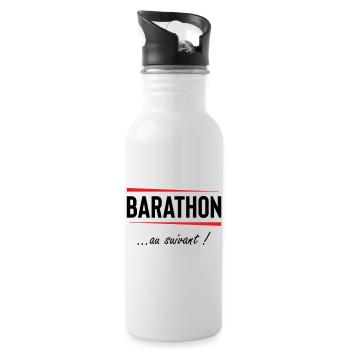 Barathon to the next one! Alcohol - Water bottle with straw - white - Right
