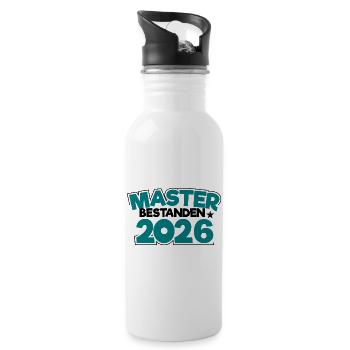 Master 2026 Graduation Graduation - Water bottle with straw - white - Right