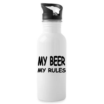 Beer - Water bottle with straw - white - Right