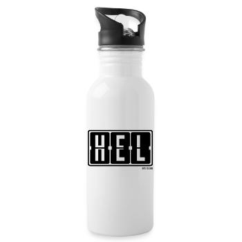 Helsinki HEL , City Souvenir Tasche, Socken, Mug - Trinkflasche mit integriertem Trinkhalm - Weiß - Rechts