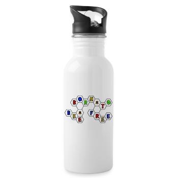 born_to_bee_free - Gourde avec paille intégrée - blanc - Droite