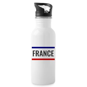 Entre les lignes - France - Gourde avec paille intégrée - blanc - Droite
