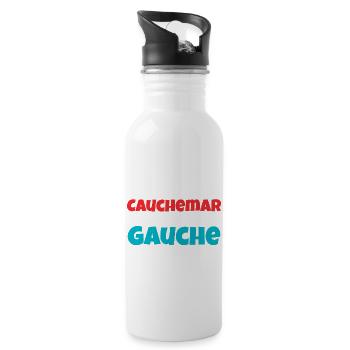 Humour Politique : Cauchemar Gauche Rétro - Gourde avec paille intégrée - blanc - Droite