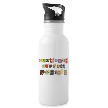 Emotional Support Vehicle - Water bottle with straw - white - Right