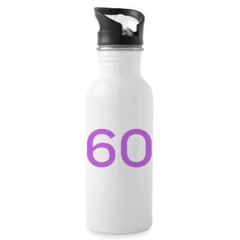 60 - Gourde avec paille intégrée - blanc - Droite