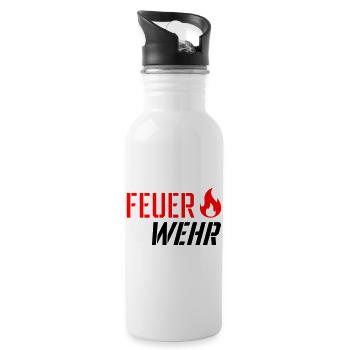 Fire brigade - Water bottle with straw - white - Right