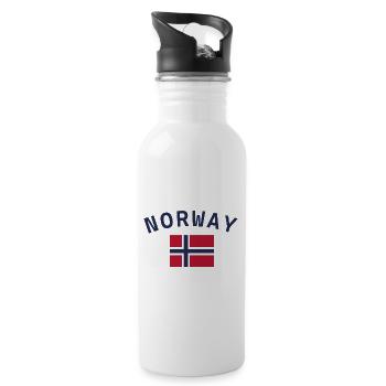 Norway - Water bottle with straw - white - Right