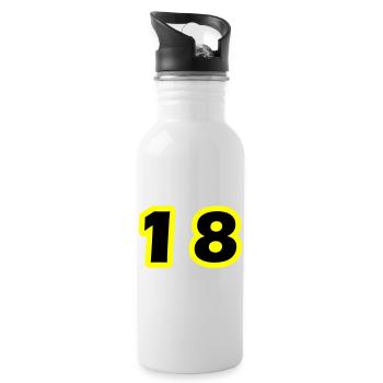 18 Number symbol - Water bottle with straw - white - Right