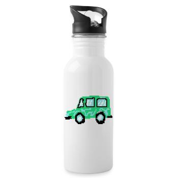 Pixel Car - Gourde avec paille intégrée - blanc - Droite
