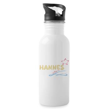 Avec Hannes - Gourde avec paille intégrée - blanc - Droite
