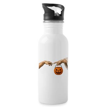 Halloween The Creation Funny Halloween - Water bottle with straw - white - Right