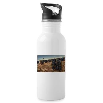 Mud Wizard - Trinkflasche mit integriertem Trinkhalm - Weiß - Rechts