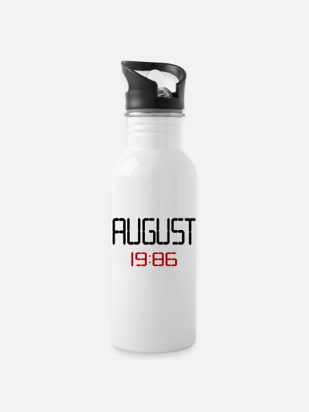 40e anniversaire, août 1986 - Gourde avec paille intégrée - blanc