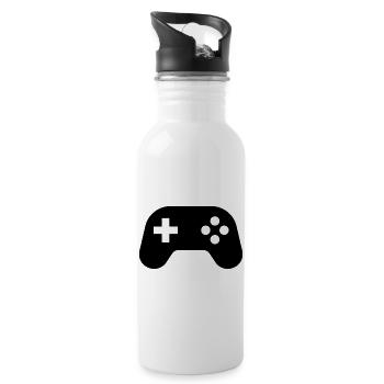 Gaming Controller - Trinkflasche mit integriertem Trinkhalm - Weiß - Rechts