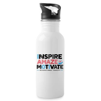 Ergotherapie Ergotherapie-Student Pädiatrie - Trinkflasche mit integriertem Trinkhalm - Weiß - Rechts
