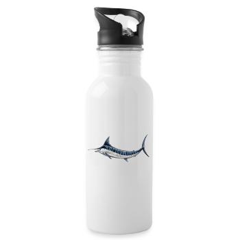 Blue Marlin - marlin bleu - Espadon - Poisson - Gourde avec paille intégrée - blanc - Droite