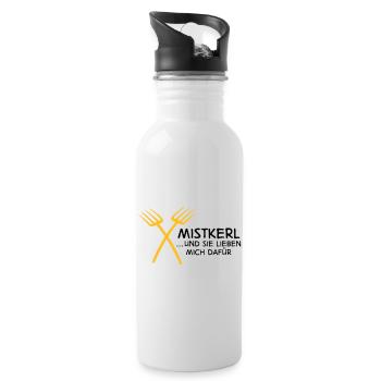 2541614 15142795 mistkerl - Water bottle with straw - white - Right