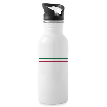 Trait italia - grand - Gourde avec paille intégrée - blanc - Droite