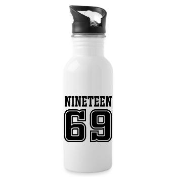1969 - Water bottle with straw - white - Right