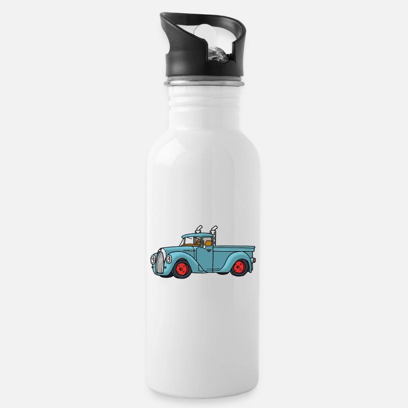 Pick Up - Trinkflasche mit integriertem Trinkhalm - Weiß