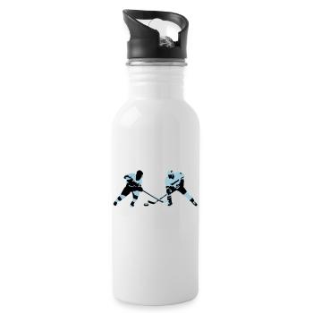 Ice hockey - Water bottle with straw - white - Right