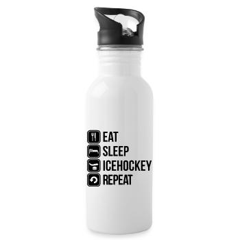 ice hockey - Water bottle with straw - white - Right