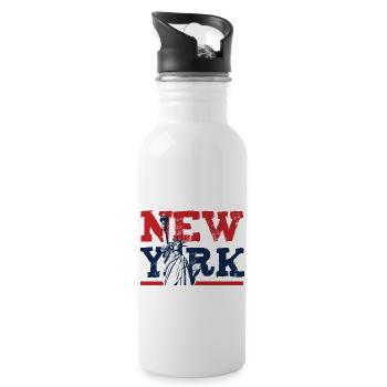 La ville de New York - Gourde avec paille intégrée - blanc - Droite
