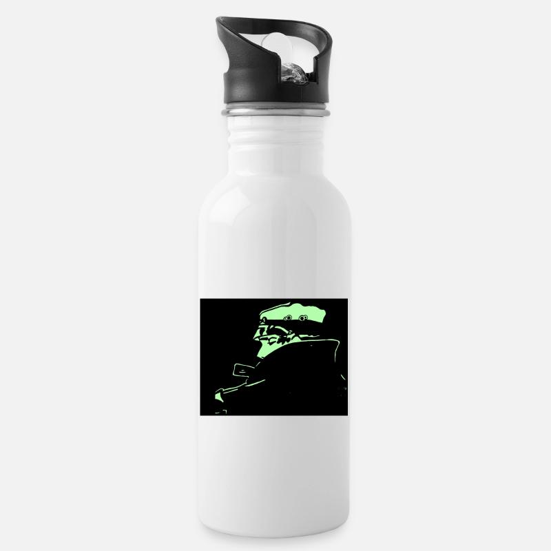 Corto Maltese green - Gourde avec paille intégrée - blanc