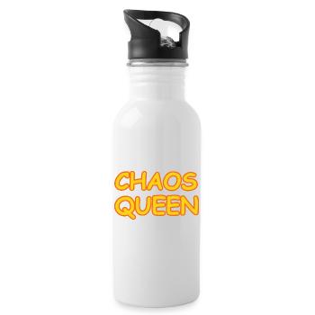 CHAOS QUEEN - Trinkflasche mit integriertem Trinkhalm - Weiß - Rechts
