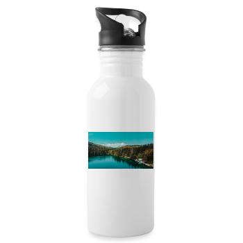 Fusine - Gourde avec paille intégrée - blanc - Droite